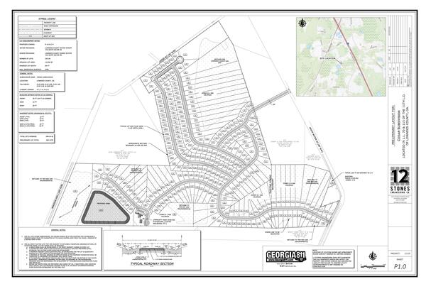 Map: Preliminary Layout for Cedar Subdivision