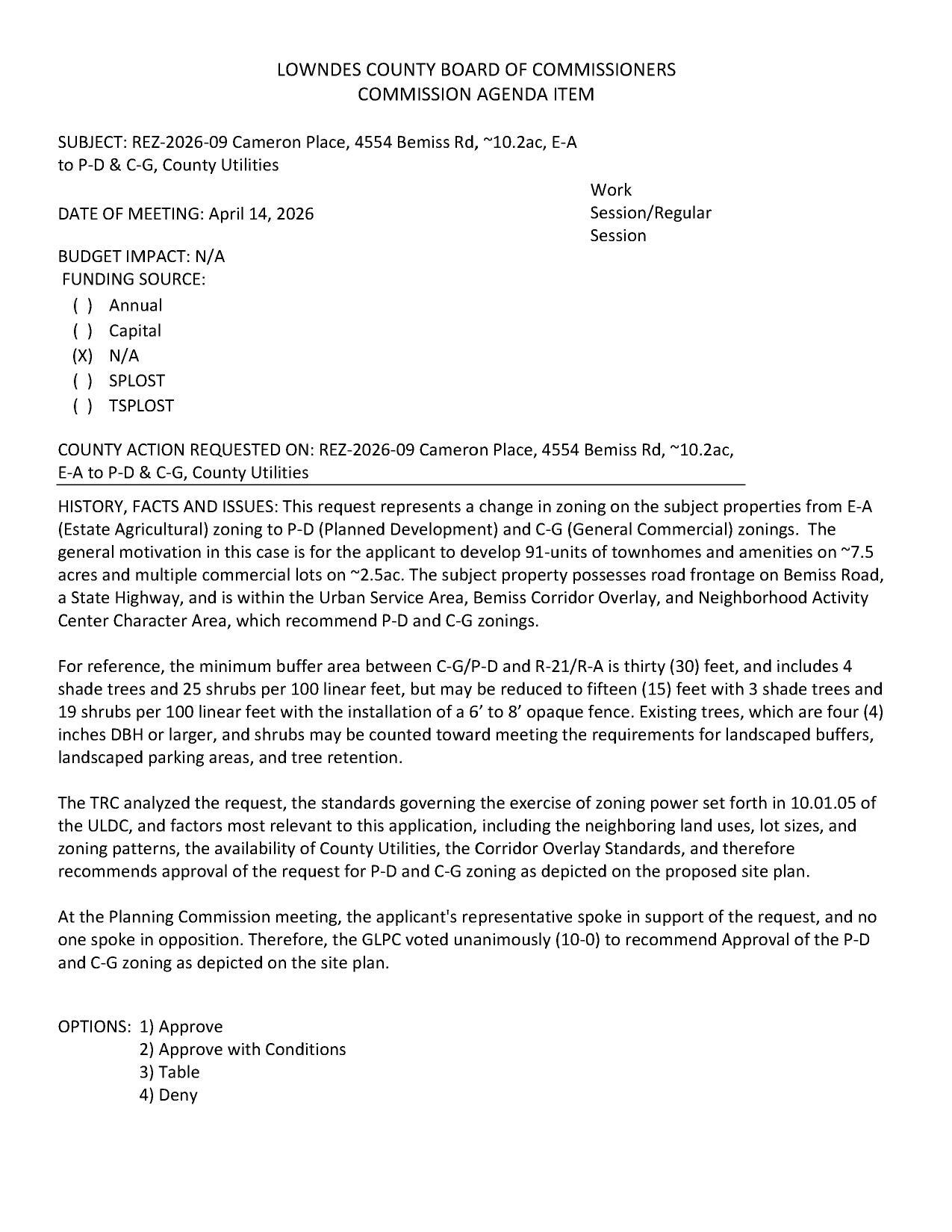 to develop 91-units of townhomes and amenities on ~7.5 acres and multiple commercial lots on ~2.5ac.