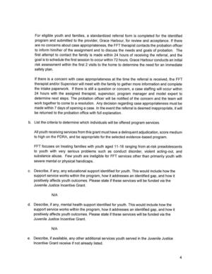 [substance abuse. Few youth are ineligible for FFT services other than primarily youth with]