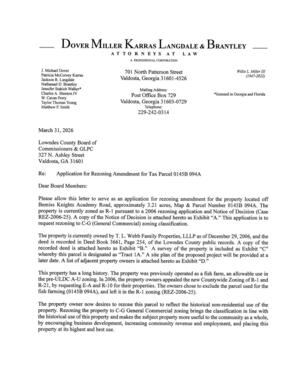 [Re: Application for Rezoning Amendment for Tax Parcel 0145B 094A]