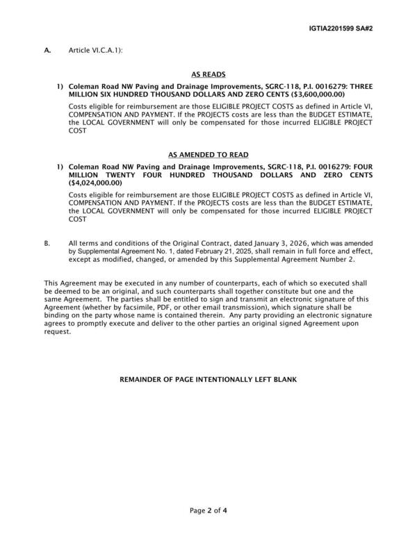 Costs eligible for reimbursement are those ELIGIBLE PROJECT COSTS as defined in Article VI,