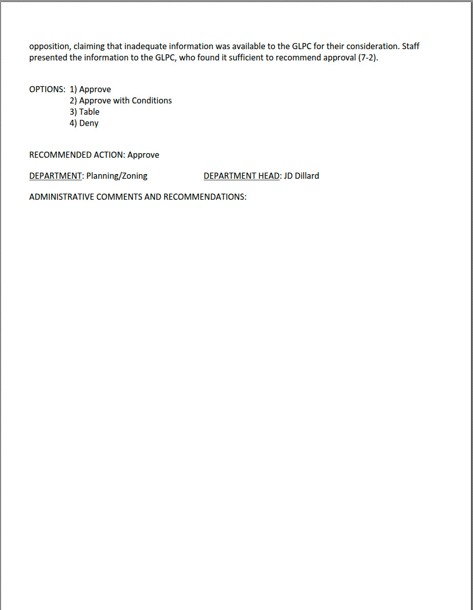 6.b. Verizon wants a tower in Langdale Park; GLPC voted 7-2 to recommend approval.