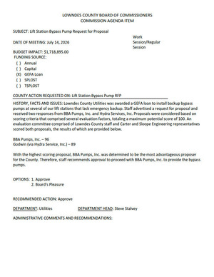 [7.c. Lift Station Bypass Pump Request For Proposal]