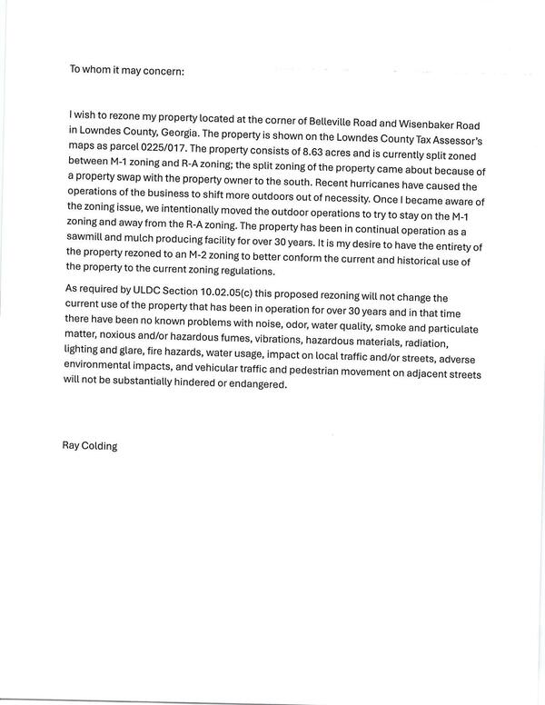 Rezoning request