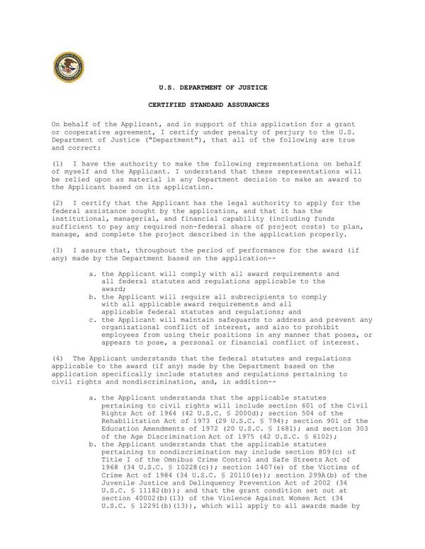 On behalf of the Applicant, and in support of this application for a grant