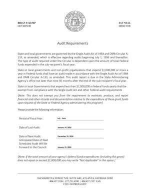 [Audit Requirements]