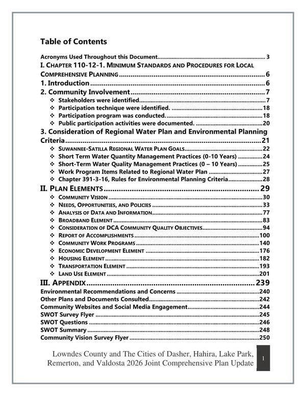 Table of Contents
