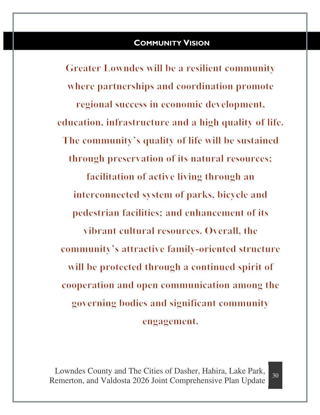 COMMUNITY VISION