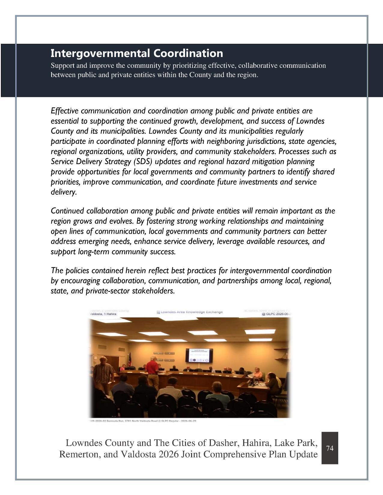 Intergovernmental Coordination