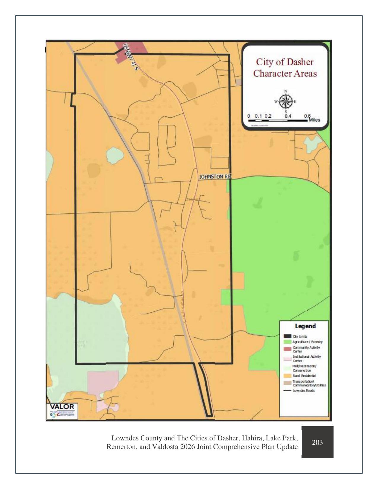 City of Dasher Character Areas
