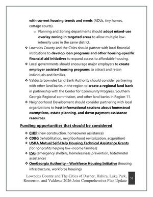 [Funding opportunities that should be considered]