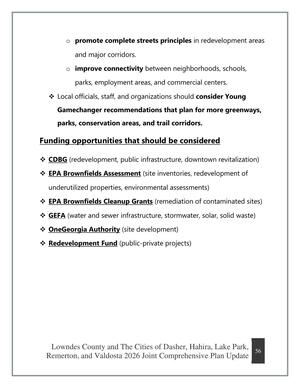 [Funding opportunities that should be considered]