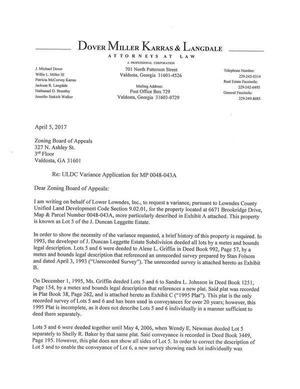 [Attorney request letter DOVER MILLER KARRAS & LANGDALE (1 of 2)]