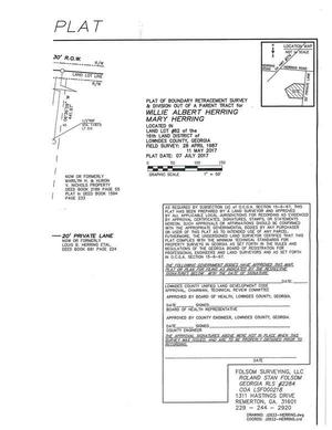 [PLAT OF BOUNDARY RETRACEMENT SURVEY]