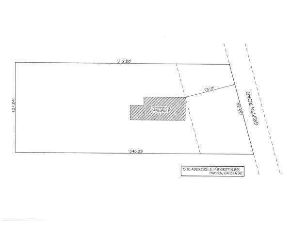 Plat of proposed residence