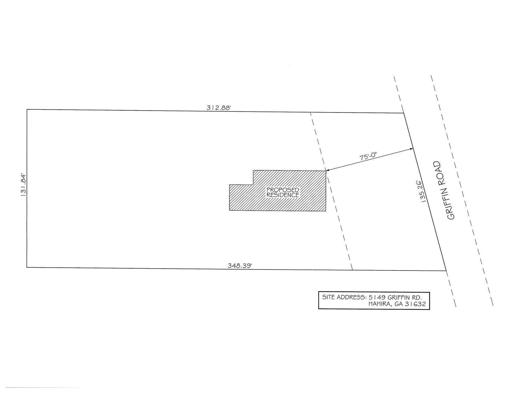 Plat of proposed residence