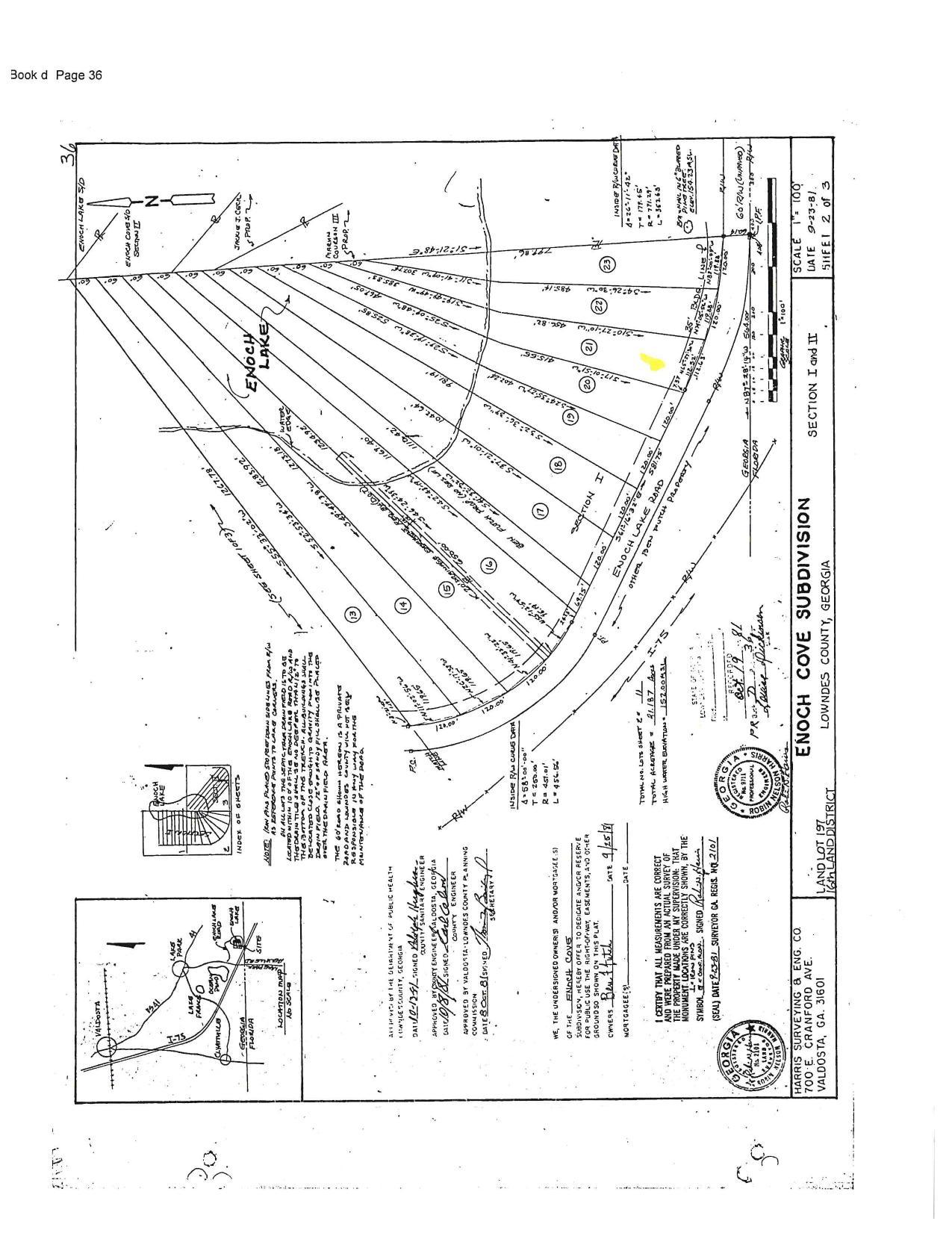 Enoch Cove Subdivision Map